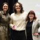 Griffin Dunn receiving his award with his supervisor and VP Jill Walton