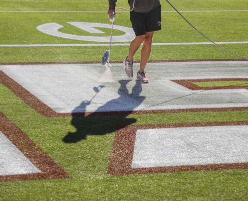 Painting Football Endzone