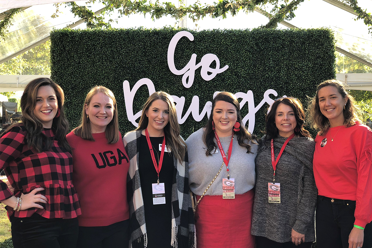 UGA Alumni Relations team at Auburn tailgate